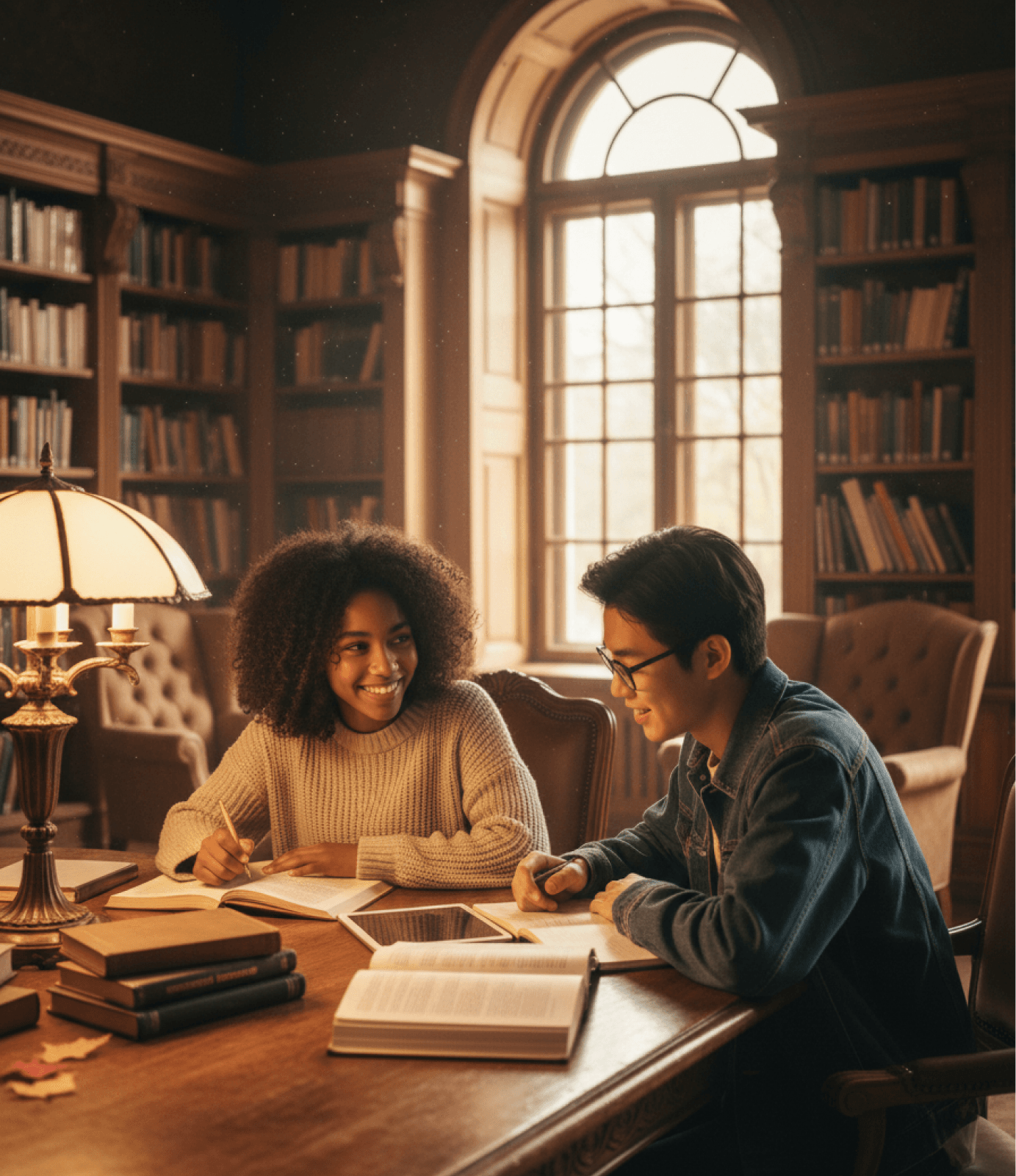 Students studying together